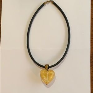 Real Venice Moreno glass heart necklace